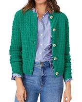 Suéter PRETTYGARDEN Cardigan de Tricô Feminino com Botões Verde P