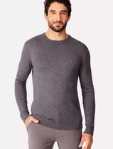 Suéter Reserva Básico Tricot Cinza Mescla Escuro Cor:Cinza Mescla EscuroTamanho:M Suéter Reserva Básico Tricot Cinza Mescla Escuro Cor:Cinza Mescla EscuroTamanho:M