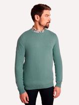 Suéter Reserva Masculino Tricot Basico Gola Careca Turquesa