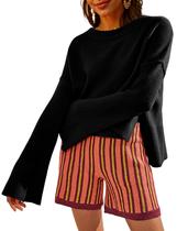 Suéter TAQCUX leve para mulheres preto tamanho XS