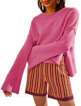 Suéter TAQCUX leve para mulheres tamanho coral XS Suéter TAQCUX leve para mulheres tamanho coral XS