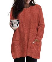 Suéter TIYOMI Plus Size leve de manga comprida para mulheres