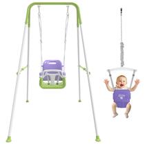 Suéter Toddler Swing & Baby 2 em 1 dobrável com almofada roxa