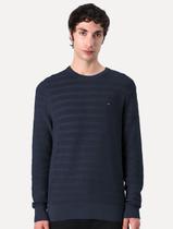 Suéter Tommy Jeans Masculino C-Neck Stripe Structured Azul Marinho