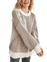 Suéter Tomosc Beyond Chenille 2025 Winter para mulheres marrom
