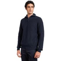 Suéter Tricot Aramis Gola Alta Zip In24 Marinho Masculino