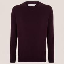 Suéter Tricot Dudalina Basic In25 Bordô Masculino