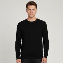 Suéter Tricot Dudalina Dc Basic Ou26 Preto Masculino Suéter Tricot Dudalina Dc Basic Ou26 Preto Masculino