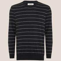 Suéter Tricot Dudalina Listras Ou25 Marinho Masculino