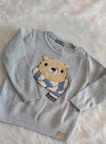 Suéter tricot masc. bordado urso bf25038