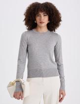 Sueter tricot modal cinza Sueter tricot modal cinza