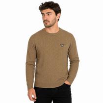 Suéter Tricot Sallo Slim Caqui 0005 - Caqui GG Suéter Tricot Sallo Slim Caqui 0005 - Caqui GG