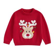 Suéter tricotado Frietlebird Toddler Christmas Deer Pullover