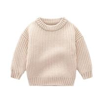 Suéter Tricotado Solto Para Bebê Menino E Menina, Pullover De Gola Redonda, Roupas De Outono E