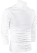 Suéter Utopia Wear Gola Alta Slim Fit Branco Extra Grande Suéter Utopia Wear Gola Alta Slim Fit Branco Extra Grande