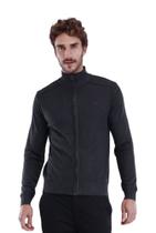 Suéter Woven Wave C/Zíper Slim Yacht Master - Cinza Escuro