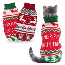 Suéteres para animais de estimação BWOGUE Cat Christmas Sweater para cães e gatinhos Suéteres para animais de estimação BWOGUE Cat Christmas Sweater para cães e gatinhos