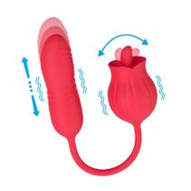 Sugador Clitoriano Vibrador Feminino Rosa Sophie Vai e Vem - 10 Velocidades