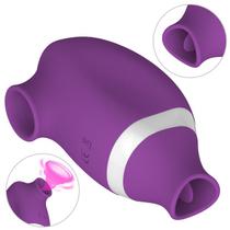 Sugador de Clitoris com Linguinha 7 Velocidades Recarregável Similar Sensevibe Lick