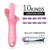 Sugador de Clitóris língua Vibrador Feminino com estimulador 8 Velocidades Super Potente