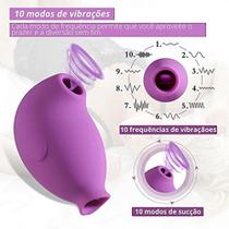 Sugador de Clitóris Pinguim10 Modos de Sucção Vibrador Feminino Super Potente - NC