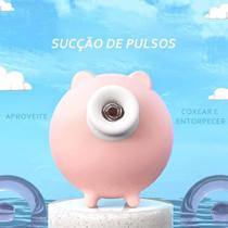 Sugador de Clitóris Porquinho Vibrador Feminino Sucção Piggy 10 Velocidades