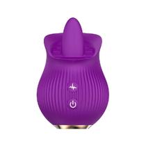 Sugador de Clitóris Vibrador Feminino Brinquedos Erótico Língua em Formato de Flor