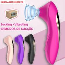 Sugador de Clitóris Vibrador Feminino Sophia Recarregável 10 Velocidades Sex Shop