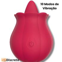 Sugador de Clitóris Vibrador Sucção Clitóris Estimulação Flor Brinquedos Erótico Língua Vibrador Feminino Clitóris - QC