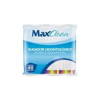 Sugador Descartavel Colorido com 40 UN - MaxClean