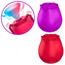 Sugador Magic Rose Sugador De Clitóris Com Pulsação Em Forma De Rosa Vermelho