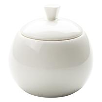 Sugar Bowl Sizikato de porcelana branca pura com tampa, capacidade de 400 mL Sugar Bowl Sizikato de porcelana branca pura com tampa, capacidade de 400 mL