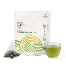 SUGIMOTO TEA Chá Verde Orgânico Japonês Yuzu Kukicha com Matcha - 12 Sachês
