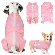 Suit de recuperação Lukovee para cães com zíper feminino masculino 4GG roxo Suit de recuperação Lukovee para cães com zíper feminino masculino 4GG roxo