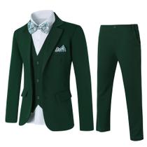 Suit DISAUR Green Boy Slim Fit, 6 peças, 7 a 8 anos e 7 anos