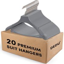 Suit Hangers DEDU, pacote com 20, extra largo, cinza, 45 cm