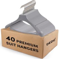 Suit Hangers DEDU, pacote com 40, cinza, extra largo, 45 cm