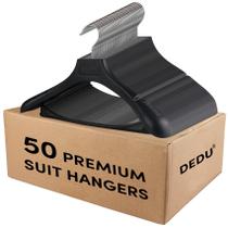 Suit Hangers DEDU, pacote com 50, antiderrapantes, 45 cm, pretos