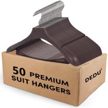 Suit Hangers DEDU, pacote com 50, marrom, extra largo, 45 cm