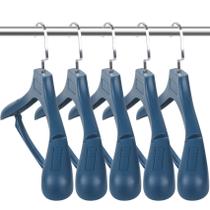 Suit Hangers DEDU, pacote com 6 calças de plástico de 45 cm, azul, largura Suit Hangers DEDU, pacote com 6 calças de plástico de 45 cm, azul, largura