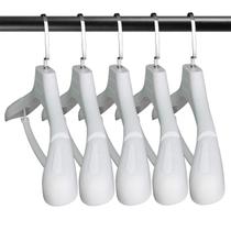 Suit Hangers DEDU, pacote com 6, extra largo, 45 cm, plástico branco
