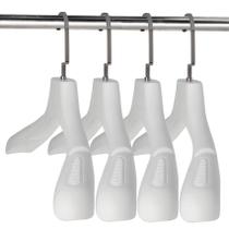 Suit Hangers DEDU para homens, pacote com 20, extra largos, antiderrapantes, brancos