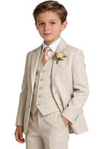 Suit Trasign, smoking masculino de linho, tamanho 16, slim fit, bege