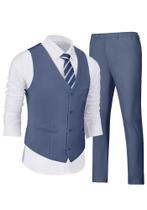 Suit Wehilion Denim Blue, 2 peças para baile de casamento masculino DMB-XXL Suit Wehilion Denim Blue, 2 peças para baile de casamento masculino DMB-XXL