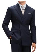 Suit ZKHOECR, azul marinho, trespassado, clássico, 4GG, para homens Suit ZKHOECR, azul marinho, trespassado, clássico, 4GG, para homens