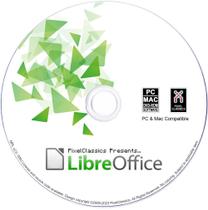 Suite de Oficina PixelClassics LibreOffice 2026 Disco CD Windows Mac