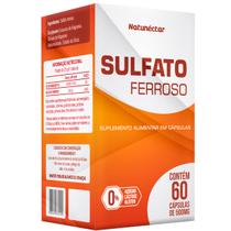Sulfato Ferroso Suplemento Alimentar Natural Vitamina Ferro Original Total 60 Capsulas alto teor