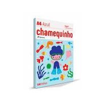 Sulfite a4 c/100 fls 75g - azul - chamequinho
