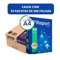 Sulfite report 75gr branco cx 10pt 500fls Sulfite report 75gr branco cx 10pt 500fls