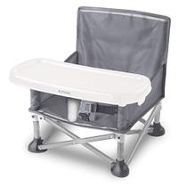 Summer Pop 'N Sentar Cadeira de Booster Portátil, Cinza Assento Booster para Uso Interno/Exterior Dobra rápida, fácil e compacta - Summer Infant